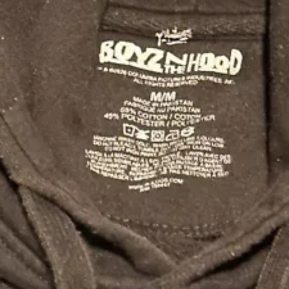 Boyz n The Hood Ice Cube Men's Black Hoodie Sweatshirt Sz Medium - Picture 4 of 6